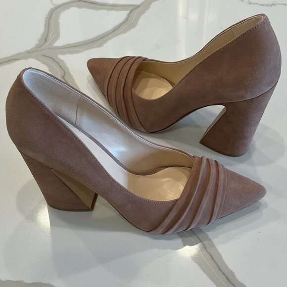 NWT Nine West Holliman Suede Leather Pointed Toe Pumps - Picture 2 of 6